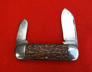 Vintage Rare Camillus Cutlery Co Ny Sword Brand 4 Line Bone Sunfish Rope Knife