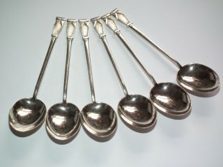 , Tactile Art Deco 1920 Solid Sterling Silver Spoons By Roberts & Dore