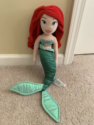 The Disney Store The Little Mermaid Ariel Princess 20” Plush Stuffed Doll