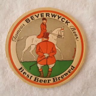 Ny - Bev - 031a Beverwyck Best Beer Brewed 4 1/4 Coaster Albany,  York