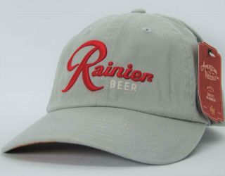 Rainier Beer Gray Hat American Needle Licensed Baseball Cap (nr)