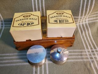 Vtg Parker Hale Britannia Cap Box & Oil Bottle Orig.  Box - James Dixon Sheffield