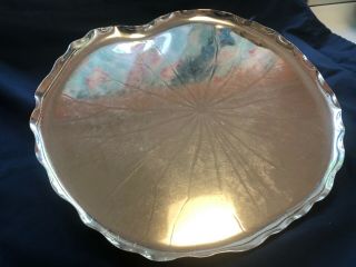 Vintage Silver Plated Christofle Tray Water Lily Art Nouveau Paris House Natural 2