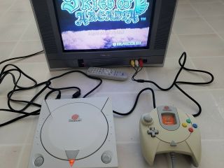 Sega Dreamcast White Console Game System Ntsc (retro Vintage Old School Gaming)