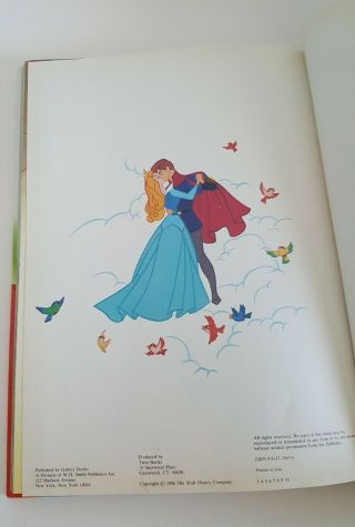Sleeping Beauty Story Book Hard Cover Walt Disney Twin Books Vintage (1986) 3