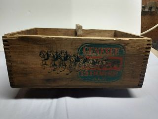 Vintage Genesee Ale 12 Horse Wood Crate