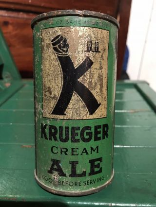 Krueger Cream Ale Oi/irtp Flat Top Beer Can