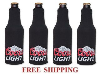 Coors Light Mountains 4 Beer Bottle Suit Coolers Koozie Coolie Huggie Black