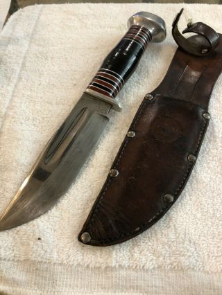 Early Remington Dupont Rh34 Pre - 1941 Huntng Knife With Sheath