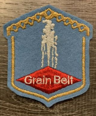 Vintage Grain Belt Beer Patch Shirt Or Jacket Patch 3 Inches Wide X 3 1/2 Tall