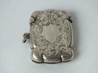 Pretty Antique Solid Sterling Silver Vesta Case 1914/ L 3.  6 Cm/ 16 G