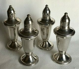 Duchin Creation Weighted Sterling Silver Salt & Pepper Shakers 2 Pairs
