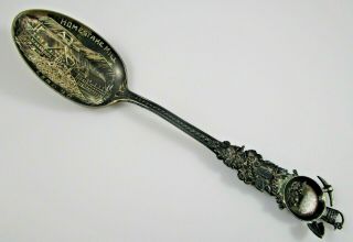 Homestake Mill Souvenir Spoon Lead Sd Sterling Silver Vintage 15.  9 Grams