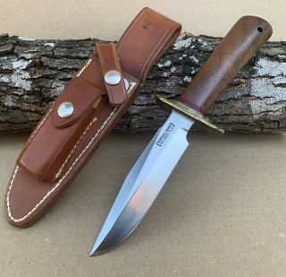 Randall Made Knife Model 5 - 6 Cocobolo Handle,  Brass Hilt,  Leather Sheath
