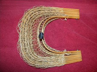 Vintage Japanese Bamboo Folding Purse and Folds Flat Fishing Net Type 3