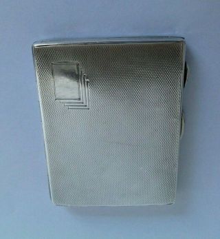 Antique Silver Cigarette Card Case Birmingham 1914 65g