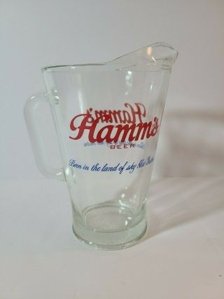 Hamm ' s beer pitcher 9.  5 inches tall 3