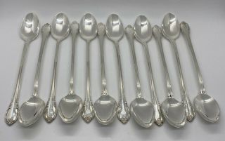 12 Vintage Antique 1847 Rogers Bros Remembrance Silverplate Iced Tea Spoons