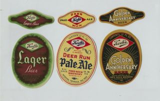 3 Irtp Fred Koch Beer Labels Dunkirk York Beer Labels W/ Necks Koch 