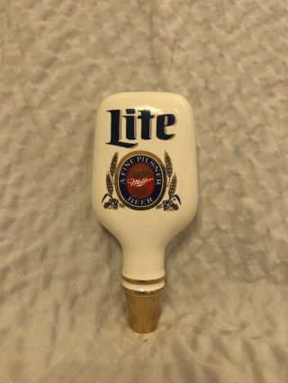 Porcelain Miller Lite Beer Tap Pull/handle