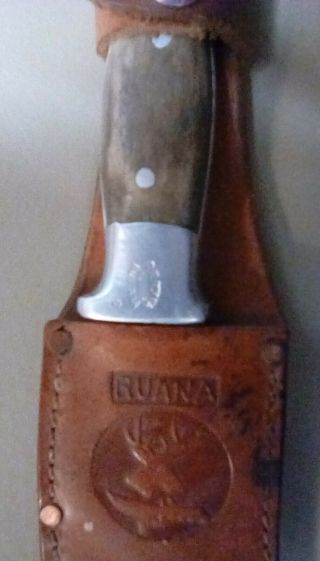 R.  H.  Ruana Bonner Montana Knife1956 - 1958 " S " Stamp Sheath.  Very Rare