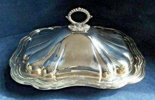 Large 13 " Silver Plated Ornate Serving Dish C1950 By Parkin