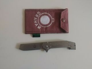Jon Graham Knives Gmt Razel Gt Midtech Flipper Pocket Knife Titanium