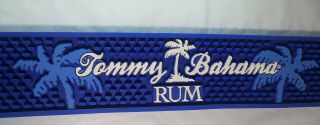 Rare Tommy Bahama Rum Rail Bar Mat Runner Beer 23 3/4 " X 3 1/2 " Blue & White