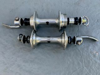 Vintage Campagnolo Nuovo Record Hub Set 100mm/126mm 36 Holes W/skewers