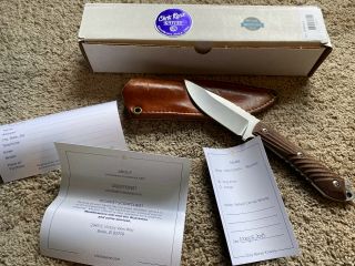 Chris Reeves Fixed Blade Nyala Knife,  Brown Linen Micarta