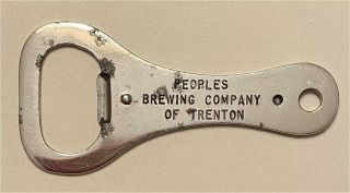1930s Peoples Brewing Co Trenton Jersey Old Stock Beer Bottle Opener C - 10 - 49