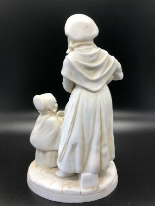 Antique Vintage German Bisque Figurine Statue Mother And Child Pouring Water 3