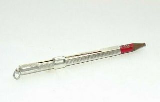 Vintage Art Deco Solid Silver Sterling Pencil Holder Slide Action C1930