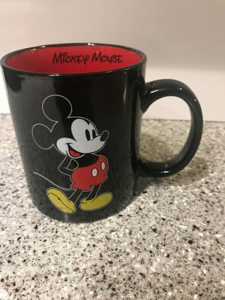 Mickey Mouse Coffee Cup Mug Black And Red Disney