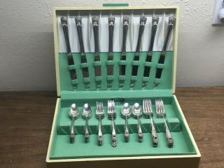 1847 Rogers Bros Silverplate Flatware Eternally Yours 40 Pc Set Service For 8