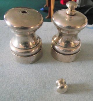 Sterling Silver - Salt & Pepper Pots / Grinders - Hallmarked Bd Etc - Repair