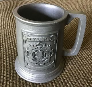Vintage Pewter Nypd Beer Mug