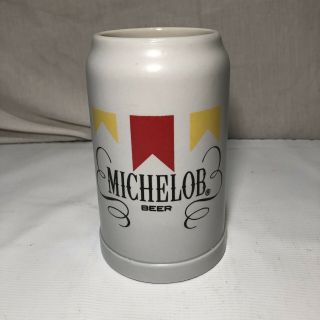 Large Vintage Michelob Beer Ceramarte Stein 7.  5 " Mug With Handle Made In Brazil
