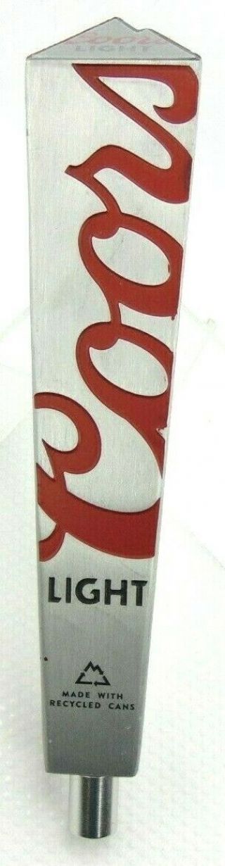 Coors Light Gray Red Beer Tap Handle Made With Recycled Cans 11 3/4 "