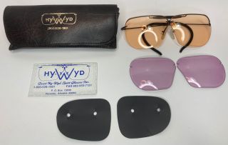Vintage - Decot Hy - Wyd Sport Glasses Shooting Glasses Case Extra Set Of Lenses