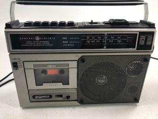 Vintage General Electric 3 - 5214 - A Am Fm Radio Cassette Recorder Player Boom Box