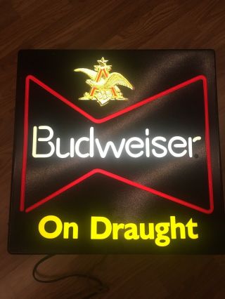 Budweiser On Draught Light Up Sign
