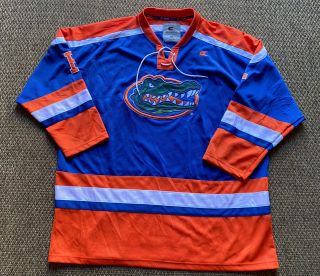Vintage Colosseum Florida Gators Throwback Hockey Jersey Mens/adult 2xl
