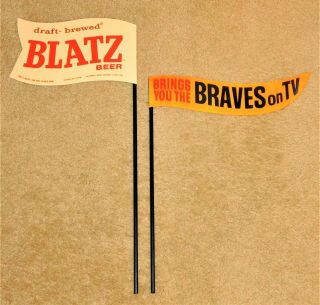 Blatz Beer Safe At Home Baseball Statue Braves Flags Pro Printing Shop Made Wow