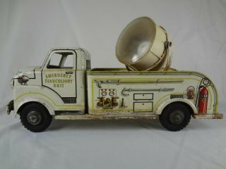 265 Emergency Searchlight Truck – 1950s Vintage Marx Pressed Steel Toy Vehicle