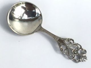 Norwegian Silver Tea Caddy Spoon By Thorvald Marthinsen,  C.  1930’s