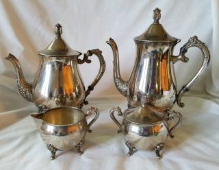 Vintage 4×piece Silver Plate Tea/coffee Set