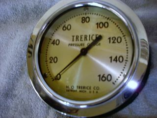 Vintage Rare H.  O.  Trerice Comp.  6 " Pressure Gauge 0 To 160 - Detriot,  Michigan