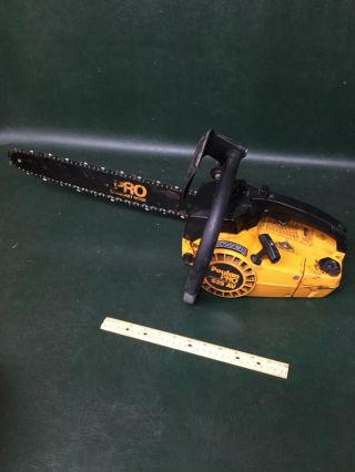 Vintage Poulan Pro S - 25 Av Chain Saw With 16 " Bar Metal Case For Service