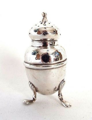 Pepper Pot Caster Art Nouveau Flower Bud Solid Sterling Silver London 1896